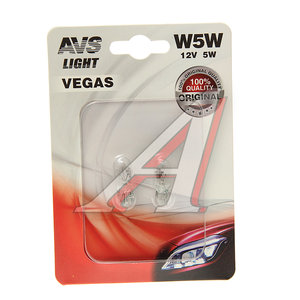 Изображение 1, A78478S Лампа 12V W5W T10W W2.1x9.5d блистер (2шт.) AVS