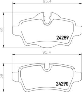 Изображение 2, MDB2930 Колодки тормозные MINI Cooper (06-) задние (4шт.) MINTEX