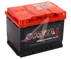 Изображение 1, 6СТ60(1) Аккумулятор AWA EFB 60А/ч