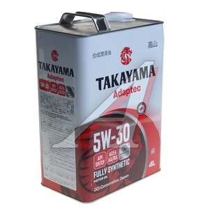 Изображение 2, 322128 Масло моторное Adaptec A5/B5 5W30 синт.4л (Уценка) TAKAYAMA