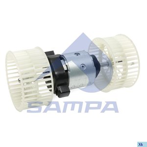 Изображение 2, 203.496 Мотор отопителя КАМАЗ-5490 MERCEDES Actros MP2, MP3 (03-) с крыльчаткой SAMPA