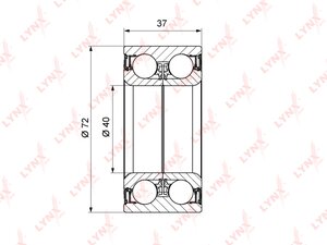 Изображение 2, WB-1058 Подшипник ступицы VW Golf, Jetta, Passat (89-98) передней LYNX