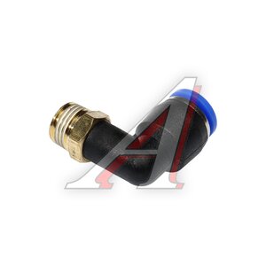 Изображение 2, ER-SPL06-01 Соединитель трубки ПВХ, полиамид d=6мм (наружная резьба) М10х1 угольник пластик ЭВРИКА
