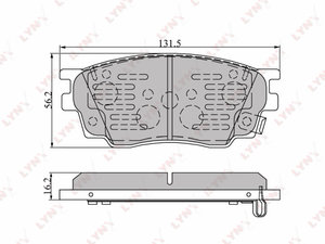 Изображение 1, BD5111 Колодки тормозные MAZDA 6 (02-07) передние (4шт.) LYNX