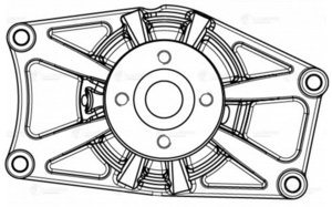 Изображение 4, LWP0805 Насос водяной HYUNDAI HD65, 72, 78, County дв.D4DB, D4DD LUZAR