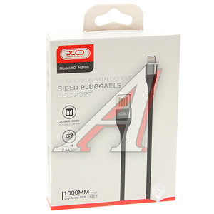 Изображение 2, NB188 Gray Кабель iPhone (5-) 1м серый XO
