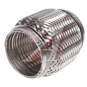 Изображение 1, VTL64100 IL Гофра глушителя 64x100 трехслойная interlock нержавеющая сталь МЗГС