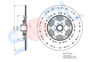 Изображение 2, 16118000205 Диск сцепления КАМАЗ-ЕВРО (КПП-ZF) (аналог SACHS) SORL