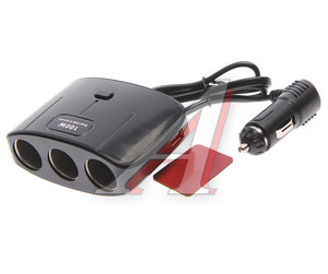 Изображение 1, NO.1635 Разветвитель прикуривателя 3-х гнездовой 12-24V 2USB OLESSON