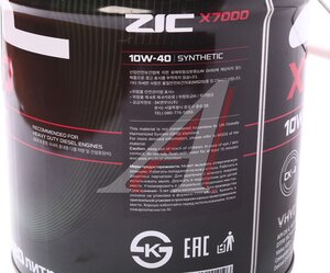 Изображение 2, 192142 Масло моторное X7000 CK-4/CJ-4/SN/E9/E7 10W40 синт.20л ZIC