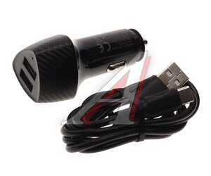 Изображение 1, BZ31A black Устройство зарядное в прикуриватель 2USB 12V BOROFONE
