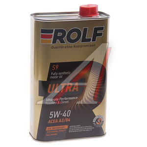 Изображение 1, 323104 Масло моторное Ultra A3/B4 5W40 синт.1л ROLF