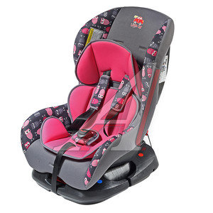 Изображение 1, 125985 Автокресло детское 0-18кг (0-I) 0-4лет розовое совы Soft Little Car PSV