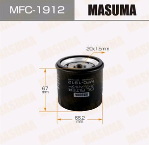 Изображение 2, MFC-1912 Фильтр масляный HYUNDAI Getz KIA Rio, Spectra, Carens MASUMA