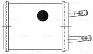 Изображение 4, LRH0305 Радиатор отопителя ГАЗ-3110 алюминиевый LUZAR