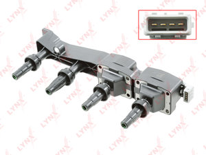 Изображение 1, SPL1031 Катушка зажигания PEUGEOT 206, 307, Partner CITROEN C2, C3, C4, Berlingo (1.6) (дв.TU5JP4, EP6C) LYNX