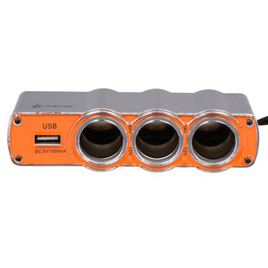 Изображение 3, ASP-3U-03 Разветвитель прикуривателя 3-х гнездовой 12V 1USB AIRLINE