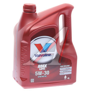 Изображение 1, 872370 Масло моторное MAXLIFE 5W30 синт.4л VALVOLINE