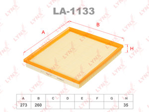 Изображение 1, LA1133 Фильтр воздушный BMW 5 (F07, F10), 7 (F01, F02), X3 (F25), X4 (F26), X5 (E70, F15), X6 (E71) (дв.N55) LYNX