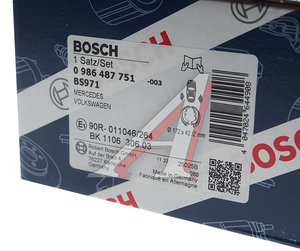 Изображение 4, 0986487751 Колодки тормозные MERCEDES Sprinter (06-) задние барабанные 4шт. BOSCH