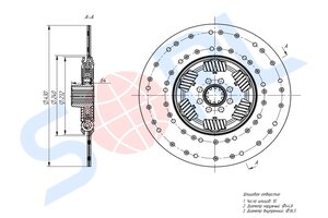 Изображение 2, 16118000206 Диск сцепления КАМАЗ-ЕВРО (КПП-154) (аналог SACHS) SORL