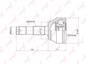 Изображение 1, CO3667 ШРУС наружный PEUGEOT Boxer CITROEN Jumper (06-) комплект LYNX