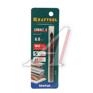 Изображение 1, 29656-6 Сверло по металлу 6.0х93мм HSS Cobalt KRAFTOOL