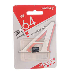 Изображение 1, SB64GBSDCL10-00 Карта памяти 64GB MicroSD class 10 SMART BUY