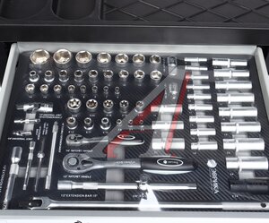 Изображение 8, ER-55300 Тележка инструментальная 7секций 770х460х875мм с боковой секция с набором инструмента 274пр.ЭВРИКА