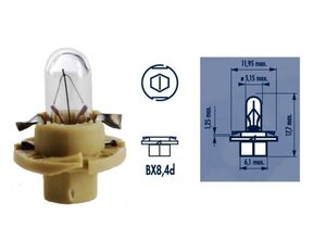 Изображение 1, 170603000 Лампа 12V 1.8W BX8.4d бежевый патрон Plastic Base NARVA