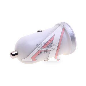 Изображение 2, CC18 White Устройство зарядное в прикуриватель 2USB 12V белое XO