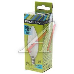 Изображение 2, LED-C35-9W-E14-4K Лампа светодиодная E14 C35 9W (80W) 220V холодный ERGOLUX