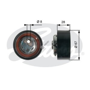 Изображение 2, T43136 Ролик ГРМ CHERY Fora, Tiggo (1.8) натяжителя GATES