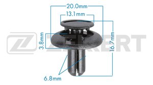Изображение 3, BE-3612 Клипса SUBARU ZEKKERT