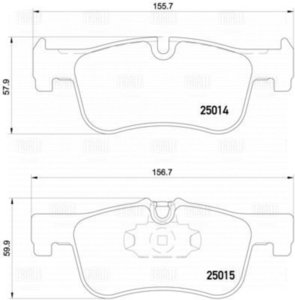 Изображение 2, PF4046 Колодки тормозные BMW 1 (F20, F21) (11-) передние (4шт.) TRIALLI