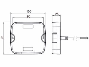 Изображение 4, 370-17-038 Фонарь задний универсальный светодиодный 12/24V c указателем поворота левый MEGAPOWER