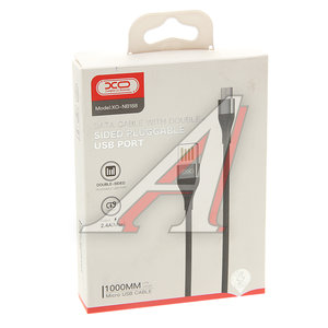 Изображение 2, NB188 Gray Кабель micro USB 2.4A 1м серый XO