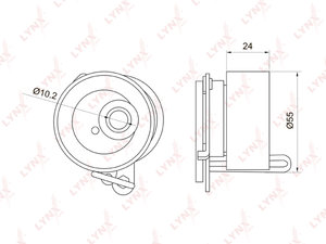 Изображение 1, PB1019 Ролик ГРМ HONDA Civic (01-) натяжителя LYNX