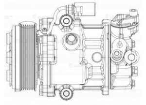 Изображение 4, LCAC1853 Компрессор VW Polo Sedan (10-14) кондиционера LUZAR