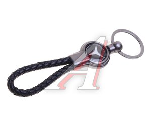 Изображение 2, BKP 006 Брелок "MERCEDES" металл,  кожа,  логотип на подвеске,  черный MASHINOKOM