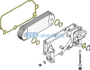Изображение 2, 301232 Прокладка SCANIA P, G, R, T теплообменника к-т (2 прокладки+4 кольца) HD-PARTS