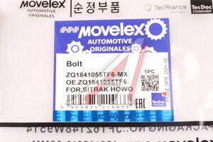 Изображение 6, ZQ1841055TF6-MX Болт SITRAK HOWO кронштейна воздушного ресивера (М10х55) MOVELEX