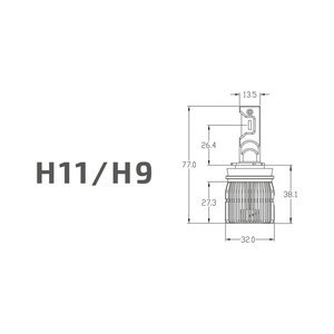 Изображение 5, CP011K6 Лампа светодиодная 12V H11/H9 PGJ19-2 бокс (2шт.) MTF