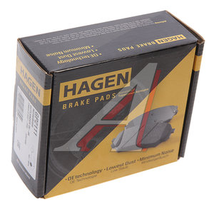 Изображение 2, GP2111 Колодки тормозные MITSUBISHI Lancer (08-) задние (4шт.) HAGEN SANGSIN