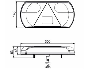 Изображение 8, 370-17-030 Фонарь задний универсальный светодиодный 12/24V с задним ходом правый MEGAPOWER
