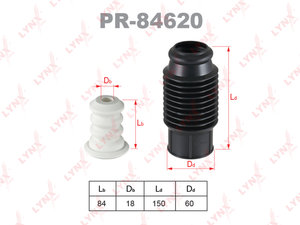 Изображение 1, PR84620 Пыльник амортизатора AUDI A3 переднего комплект LYNX