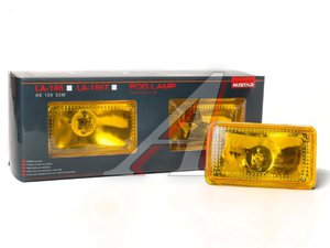 Изображение 1, LA-186Y Фара дополнительная (дальний свет) 123х72мм 12V желтая (комплект) MISTAR
