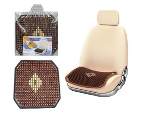 Изображение 1, 48146 Накидка на сиденье массажная деревянная без спинки коричневая NOVA BRIGH