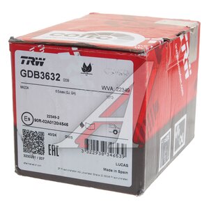 Изображение 3, GDB3632 Колодки тормозные MAZDA 6 (15-) задние (4шт.) TRW