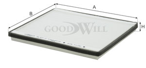 Изображение 3, AG572CF Фильтр воздушный салона TOYOTA Land Cruiser (02-) LEXUS RX (03-) GOODWILL